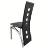 product-fancy-e55e6aff-0f58-4375-b269-eb38116d0b91 4pcs Hollow Decoration PU Leather Dining Chair Black