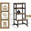 product-fancy-e565c14a-7d71-4c7c-bfb6-05fb1af164e9 Adjustable Toddler Step Stool with Safety Rail, Wooden & Steel Learning Tower for Kids, Height Adjustable Kitchen Stool for Toddlers