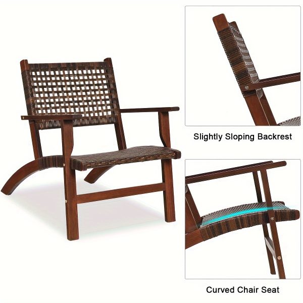 product-fancy-e57cb049-0098-47aa-af21-39bbae04a47e 3pcs Outdoor Patio Rattan Furniture Set Solid Wood Frame Chair Coffee Table