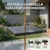20'' Adjustable HDPE Table Top Umbrella Tray, Fits 1.5in Patio Umbrella Pole, Black Umbrella Table for Lawn, Deck, Garden, Backyard & Pool Use