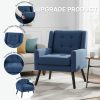 product-fancy-e633c62b-c5bd-49ea-948f-b33f22e826ab Mid-Century Modern Tufted Accent Chair, Ergonomic Wingback Armchair with Detachable Armrests, Linen & Suede Fabric Lounge Chair for Living Room Bedroom Office