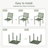 3pcs Outdoor Bistro Set, Stackable Metal Steel Outdoor Table And Chairs, Waterproof Rustproof Patio Furniture Conversation Set for Porch Garden Balcony Backyard, Sage Green