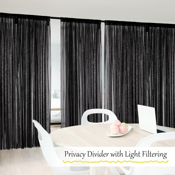 product-fancy-e676b6db-b494-4b2b-8cf7-daa06e60a906 Single-piece Outdoor Transparent Knitted Polyester Mosquito Net with Rod Pocket — Breathable Anti-mosquito Mesh, Suitable for Gazebos, Terraces, Gardens, and Pavilions — Design and Installation