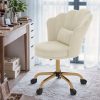 product-fancy-e68c539a-2115-4f21-839a-6467643e848f Girls' & Women' Luxury Velvet Tufted Vanity Chair with Wheels - Height Adjustable Upholstered Desk Chair Suitable for Bedroom, Living Room, Dressing Table, Soft Cushioning, No Assembly Required, Contemporary Petal for Home Office