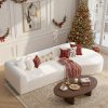 product-fancy-e71365af-3010-4da7-87cd-19232c180bec 116" Curved Sofa with Throw Pillows, 4-Seater Luxury Chenille Fabric with Fully Assembled Long Lounge Sofa, Living Room Curved Sectional Sofa Chaise Lounge
