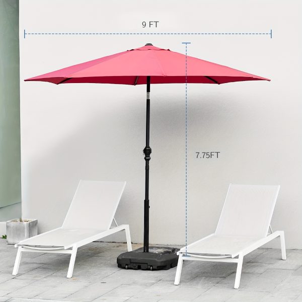product-fancy-e7601745-307e-4e8f-960f-a715ff67705b 9ft Patio Umbrella, Outdoor Pool Umbrella, 9ft Camping Umbrella, Waterproof Table Umbrella