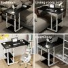 product-fancy-e7a96edd-4d89-4926-8f2e-183b8f865aa5 Mobile Nightstand with Wheels, Height Adjustable Bedside Table with Storage Shelf, Rolling Side End Table for Bedroom, Dorm, Living Room, Easy Assembly& Space-Saving Caster Table for Small Spaces.
