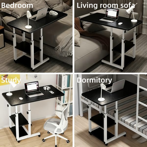 product-fancy-e7a96edd-4d89-4926-8f2e-183b8f865aa5 Mobile Nightstand with Wheels, Height Adjustable Bedside Table with Storage Shelf, Rolling Side End Table for Bedroom, Dorm, Living Room, Easy Assembly& Space-Saving Caster Table for Small Spaces.