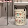 product-fancy-e7d076f1-589a-438d-9fe7-119e5461494c 1pc Laundry Basket with Cute Floral & Clothespin Design - High-Capacity Foldable Hamper, Durable Polyester Fabric Storage Bin with Sturdy Handle for Bedroom, Bathroom, Dorm Organization (Beige)