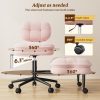 product-fancy-e7dd36ed-e0de-4b5f-84db-365871a6aa6c DURAYLOLY Ergonomic Cross Legged Chair, 360° Swivel Meditation Chair with Wheels, Height Adjustable Seat, Strong Lumbar Support, Home Office Furniture, Teddy Fabric