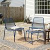 product-fancy-e827d5b7-a326-4fe8-b411-1eb08184d88f 3pcs Set Of Wrought Iron Art Outdoor Coffee Tables And Chairs, Durable And Stable, Fashionable And Creative Party, Evening Party, Garden Leisure Chairs, Tropical Style Breathable Mesh Design