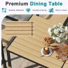 product-fancy-e8ba2613-53c9-457a-8944-6d00ce09b3a1 9pcs Patio Table And Chairs Set, Outdoor Furniture with Large Table And 8 Chairs, Dining Table Set for Backyard, Courtyard, Poolside, Brown