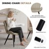 product-fancy-e8fcf139-bc77-427e-adac-9c4eef1a98ad Set Of 2/4 Dining Chairs - Boucle Upholstered Kitchen Chairs with Curved Backrest & Metal Legs - Mid Century Modern Round Dining Room Chairs for Vanity, Living Room