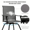 product-fancy-e8fd1e70-6fec-4836-936c-23e08663ed51 2/3/5pcs Patio Bar Set, 360° Swivel Bar Stools, Outdoor Bistro Furniture with High-Density Textilene Fabric & Heavy Duty Metal Frame, High Top Table And Chair Set for Balcony, Poolside, Garden & Backyard