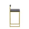 product-fancy-e900e2ac-6f4a-4043-8c67-c0130c40fb6c Set Of 2 Modern Oriental Style Bar Stools, Velvet Upholstered Counter Height Chairs with Backrest & Footrest, Golden Metal Frame Kitchen Island Dining Stools, Multi-Color & Multi-Finish New Asian Aesthetic