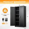 product-fancy-e94b696e-cc6d-414b-a673-f4d97ab5c5a4 Storage Cabinet, 72 "black Large And Small Metal Storage Cabinet, Steel Lock Cabinet with Door And 4 Adjustable Shelves, Home Office Tool Unit, Garage And High Lockable Filing Cabinet, Green.