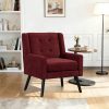 product-fancy-e9e7c85b-c51c-4475-95cc-783f02b8be61 Mid-Century Modern Tufted Accent Chair, Ergonomic Wingback Armchair with Detachable Armrests, Linen & Suede Fabric Lounge Chair for Living Room Bedroom Office