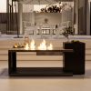 product-fancy-ea6ddf1c-0189-4568-8147-bf1aa4ca5347 53.1'' Wide Modern Outdoor/ Coffee Table & Side Table - All-Weather & Steel with Wood Grain, Low-Maintenance Furniture for Living Room, Balcony, Courtyard - Easy Assembly (Some Tools Required)
