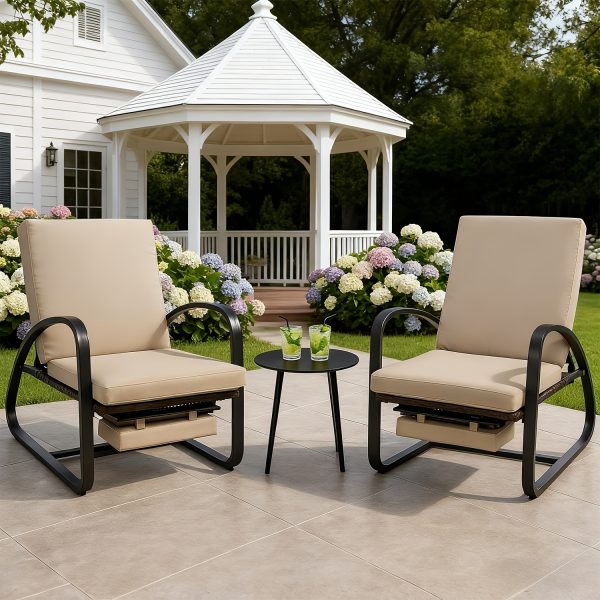 product-fancy-ea7087ec-4116-467c-8d42-c59d27586a2a Set with Table Patio Chaise Lounge Chairs, Patio Recliner Chair, Outdoor Furniture Set 5-Position Adjustable, Outdoor, Bench for Deck, Lawn, Garden