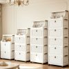 product-fancy-eab05f07-a713-4485-aa44-e45f46f5ed2e 6/5/4/3-Tier Small Apartment Suitable for bar Cabinet, for bar Furniture Set Combination, Cream Foldable Rolling Storage Cabinet, Floor-Standing Stackable Organizer, Top Open Multi-Drawer Unit, Suitable for Bar, Coffee Corner, Kitchen, Living Room