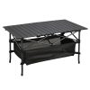 product-fancy-ead9c2f4-927d-48ce-852f-c88cbafa7d23 Lightweight Aluminum Folding Camping Table Portable Roll-Up Design for Outdoor, Camping, Beach, BBQ, Patio, And Picnic, Durable & Waterproof with Carrying Bag