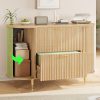product-fancy-eb67473a-c61d-443e-b8a1-f06bc1a73531 2 Drawer File Cabinet, fit Legal/Letter/A4 Size, 39.4" Filing Cabinet with 2 Sliding Door Storage for Home Office