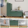 product-fancy-ebaef26a-8ce2-4788-a39c-12de81d25c70 Shoe Organizer Cabinet, Entryway Bench With Adjustable Shelves And Cushioned Seat, Unique L-Shaped Bench Cabinet For Entryway