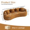 Moedrn Oversized Boneless Curved Sofa 68.5" / 106.5"/ 130.7" Sectional Sofa Couch Comfy Luxury Plush Chenille Floor Sofa Memory Foam Couches For Living Room, Apartment, Office, Guestroom