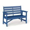 product-fancy-ebf86794-f1d8-4093-a894-574195be9088 51.5' Outdoor Bench Heavy Duty HDPE Garden Bench for Patio, Park, Porch & Backyard Comfortable 2-Person Seating Rust-Free & All Weather Resistant