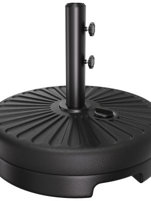 81.5lb Patio Umbrella Base Stand, Water Fillable Outdoor Umbrella Holder, Heavy Duty Market Umbrella Stand for Pool Deck Backyard Garden