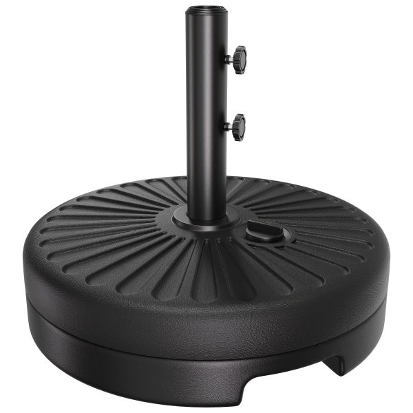 81.5lb Patio Umbrella Base Stand, Water Fillable Outdoor Umbrella Holder, Heavy Duty Market Umbrella Stand for Pool Deck Backyard Garden