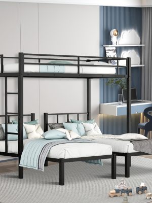 Triple Twin Bunk Bed, Can Be Separated Into 3 Twin Beds