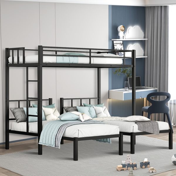 product-fancy-ec85a417-3e86-472f-9d92-d1a712693bf0 Triple Twin Bunk Bed, Can Be Separated Into 3 Twin Beds