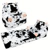 product-fancy-ecb996a0-818a-48fa-ae37-9e3ae48c5878 Kids Chair Plush with Removable Cover, Kids Sofa to Lounger, Kids Couch for Kids Over 18 Months, Toddler Recliners for Kids (Cow)