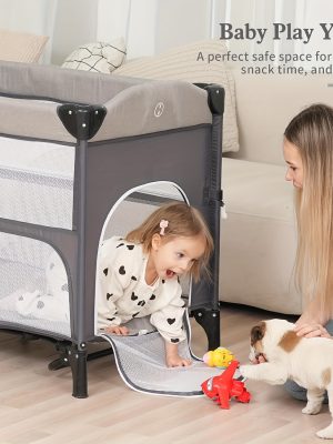 5in1 Baby Bassinet SleeperBeside Crib With Diaper Changer Mattress Storage& Foldable Bassinet. The Product Weighs 12 Kg. The Upper Bunk Has A Weight Limit Of 15 Pounds For Infants, While The Lower Bunk Has A Weight Limit Of 50 Pounds For Infants.Gra