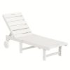 product-fancy-ed0a3ac3-ce6a-456a-9808-0e4d2b8918a3 Chaise Lounge Chair Outdoor, HDPS Material, Outdoor Pool Lounge Chairs with 5-Position Backrest, Patio Lounge Chair with Wheels for Outside, Poolside, Beach
