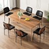 product-fancy-ed0b628b-97a9-4574-a72b-8e1d47d0e3ac Padded Seat & Backrest - Modern Faux Leather Dining Chairs - Set Of 2 - Metal Legs with Adjustable Feet - for Kitchen, Dining Room, Office
