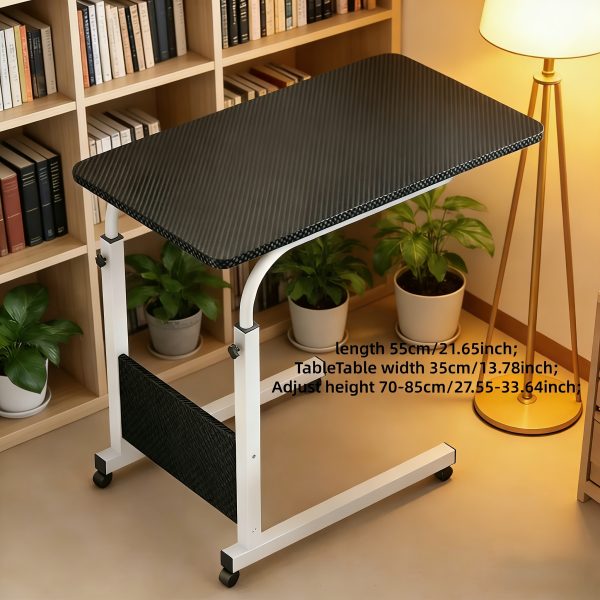 product-fancy-ed14d01d-c178-481e-81e0-d5cd8b8c1296 Mobile Nightstand with Wheels, Height Adjustable Bedside Table with Storage Shelf, Rolling Side End Table for Bedroom, Dorm, Living Room, Easy Assembly& Space-Saving Caster Table for Small Spaces.