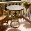 product-fancy-ed2253b0-358f-4581-861b-42609da5479b 1pc Vintage Bronze & Suitable for Name/standardAttributeName Metals Sofa Side Table - Compact Round Coffee Table for Small Spaces, Balcony, Living Room, Bedside - Iron Top & Metal Base, No Assembly Required, 40cm/14.75in Width