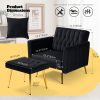 product-fancy-ed230e8d-833a-4f6a-bc3c-00cdff50b05a ACMEASE Velvet Single Accent Chair with Adjustable Armrests And Backrest, Comfortable Single Chair with Ottoman, Button Tufted Lounge Recliner Armchair with Pillow for Living Room, Bedroom, Study Room