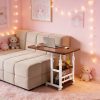product-fancy-ed4d02b0-b8b6-4cbb-ae0b-48431921c860 Mobile Nightstand with Wheels, Height Adjustable Bedside Table with Storage Shelf, Rolling Side End Table for Bedroom, Dorm, Living Room, Easy Assembly& Space-Saving Caster Table for Small Spaces.