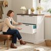 product-fancy-ed910933-7c6a-4987-a4ed-16572386f96e 3 Drawer File Cabinet for Letter/Legal/A4 Size, Farmhouse Filing Cabinet, Lateral File Cabinet with Printer Stand for Home Office