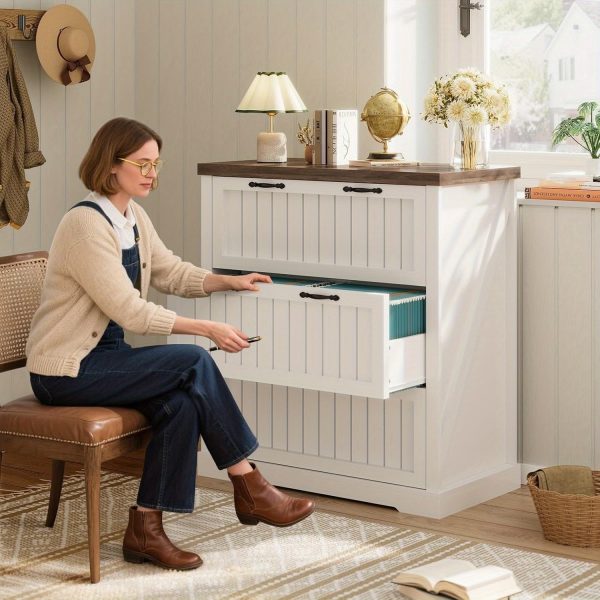 product-fancy-ed910933-7c6a-4987-a4ed-16572386f96e 3 Drawer File Cabinet for Letter/Legal/A4 Size, Farmhouse Filing Cabinet, Lateral File Cabinet with Printer Stand for Home Office