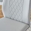 product-fancy-ed9229b0-1d8e-47ba-94f3-3103ec6923c5 Modern PU Leather Dining Chairs Set of 4 - Light Gray/Dark Gray Suitable for Kitchen, Living Room & Dining Room, Foam Cushioned Seats, Cantilever Base with Anti-Slip Footpads, PVC-Coated Faux Leather Armless Chairs, Easy Assembly