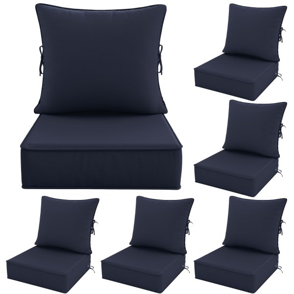 product-fancy-eda4ffb5-cfbc-43c9-9658-f53ecdad3123 Outdoor Cushion Set of 1pc/2pcs/4pcs/6pcs - Thick 35D High-Density Foam Cushions Measuring 24*24*6.5 Inches, Featuring Quick Rebound, High Durability, And Easy Cleaning, Suitable for Outdoor Furniture Like Sofas And Patio Chairs