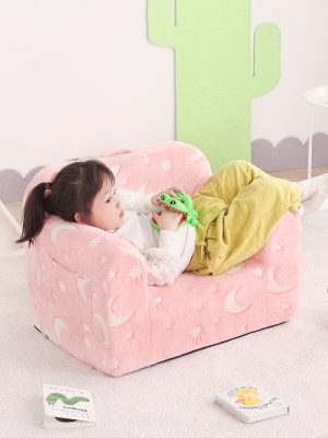 Welnow Sofa, Couch for Kids with Carry Handle And Side Pockets, Foam Chair for Toddlers, Armrest Chair for Kids, Reading Sofa for Boys Or Girls
