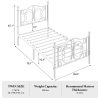 Bed Frame with Under-Bed Storage, Metal Platform Bed with Vintage Butterfly Pattern Headboard and Footboard, Twin/Full/Queen Size, No Box Spring Needed, Easy to Assemble, Noise-Free, Black/White