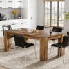 Rectangular Dining Table Measuring 63 Inches, Suitable for 4 to 6 Individuals, Perfect for Kitchen Or Dining Room Use, Featuring a Farmhouse Wooden Design