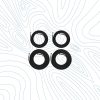 4pcs Zero Gravity Chair Repair Kit with Replacement Ropes - Elastic Straps And Metal Rings, Black Fabric, Compatible with Lounge Chairs/Recliners