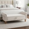 product-fancy-eeaabde6-a6df-4d7d-9d47-aaff814d54e5 ATOMHAUS Upholstered Storage Bench for Bedroom End Of Bed Rolled Armed Corduroy Linen Fabric Ottoman Couch Long Bench Window Sitting Fireplace Toy Storage Bench Living Room Furniture